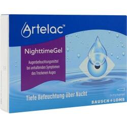 Eine Packung mit Gel für die Augen, das nachts Feuchtigkeit spendet.